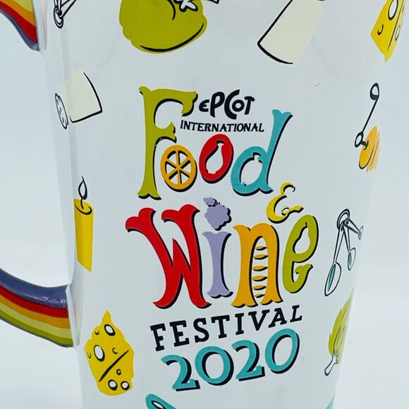 Rainbow FIGMENT EPCOT International Food & Wine Festival Mug 25th Anniversary 20 - Picture 5 of 8